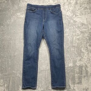 Levi's Pull On Skinny Jeans Women 14M Blue Medium Wash Mid Rise Jeggings 32x32